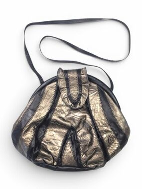 Vintage 80’s Patchwork Color Block Cross Body Leather Bag